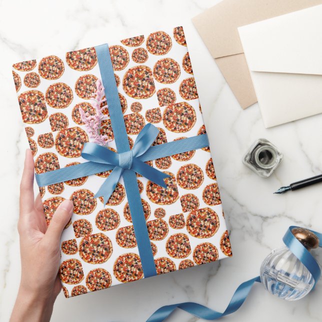 Papier Cadeau Motif à pizza grecque (Cadeaux)