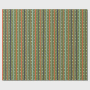 Papier Cadeau Motif à rayures rétro moderne du milieu du siècle