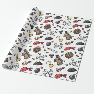Papier Cadeau motif à thème pirate