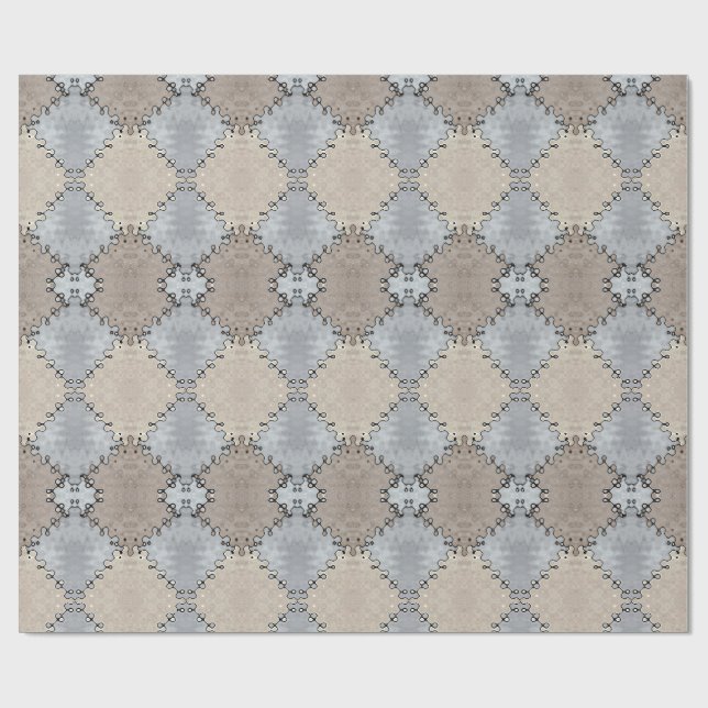 Papier Cadeau Motif à tonalité terre coupée (Plat)