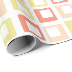 Papier Cadeau Motif Abstrait artistique géométrique rétro #18