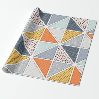 Papier Cadeau motif Abstrait, carreaux patchwork.