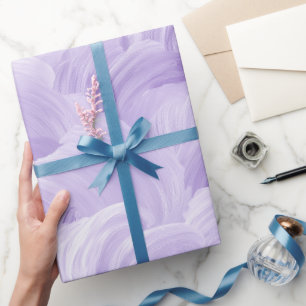 Papier Cadeau Motif Abstrait de Nuage de Brume de Lilas Douce La
