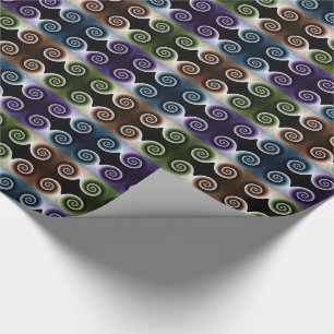 Papier Cadeau Motif Abstrait en Spirale Coloré COOL