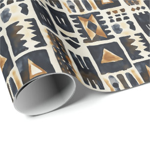 Papier Cadeau Motif Abstrait en tissu de boue