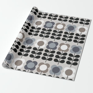 Papier Cadeau motif Abstrait fleuri sans couture. Style nordique