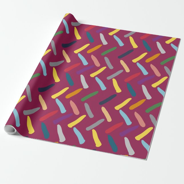 Papier Cadeau Motif Abstrait moderne (Déroulé)