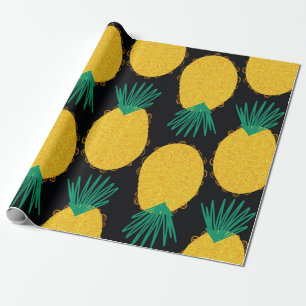 Papier Cadeau Motif abstrait sans ananas. Contemporain
