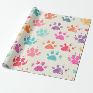 Papier Cadeau Motif Abstrait sans soudure - encre colorée vive p