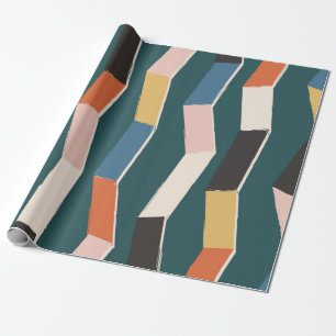 Papier Cadeau Motif Abstrait zig zag sans soudure, fer peint à l