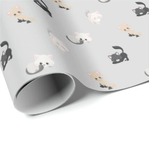 Papier Cadeau Motif adorable de chats