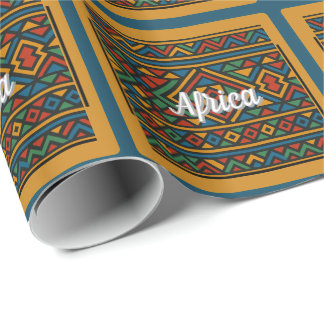 Papier Cadeau Motif africain Ndebele personnalisable