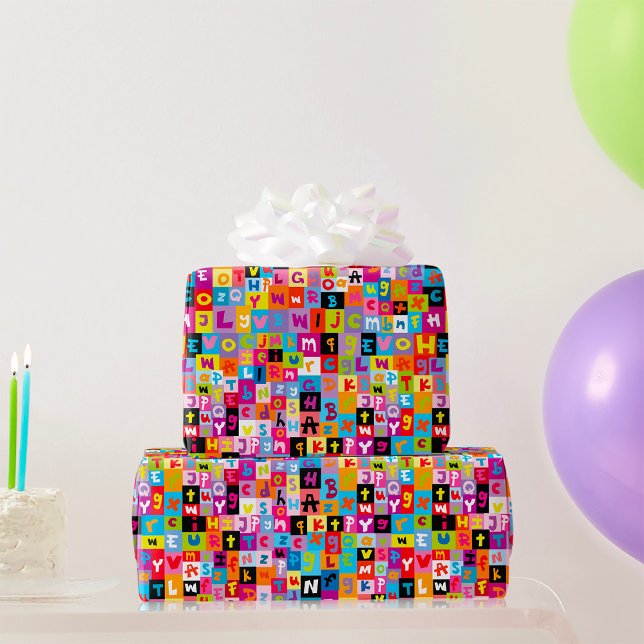 Papier Cadeau Motif Alphabet Jumble (Créateur téléchargé)