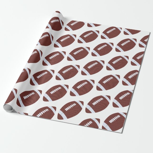 Papier Cadeau Motif américain de football Gridiron Ball (Déroulé)