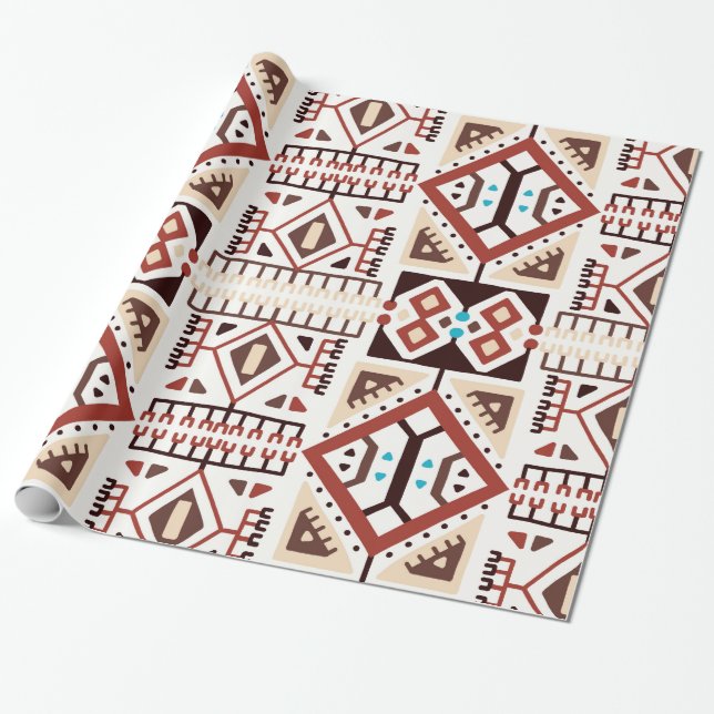 Papier Cadeau Motif amérindien (Déroulé)
