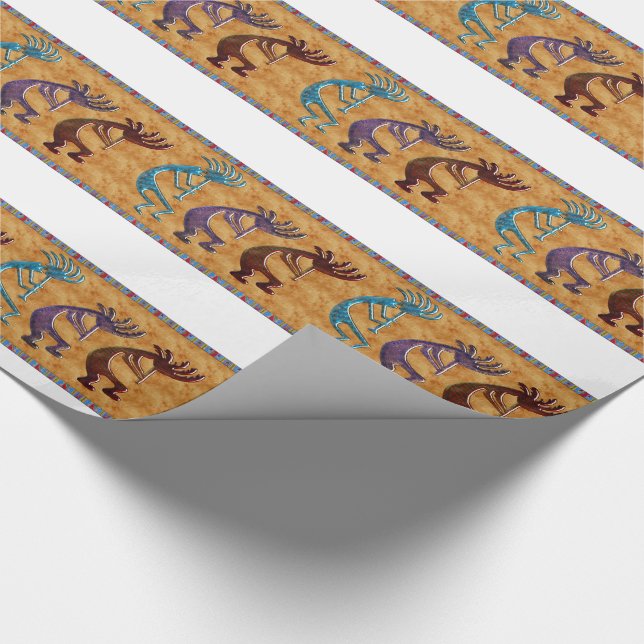Papier Cadeau Motif amérindien Kokopelli 3D Anasazi (Coin)