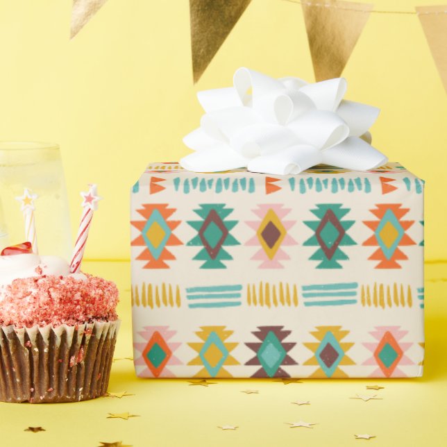 Papier Cadeau Motif amérindien Navajo (Fête d'anniversaire)