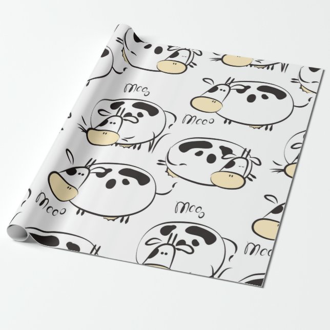 Papier Cadeau Motif amusant avec des animaux enfantins. Clip vin (Déroulé)