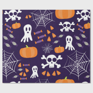 Papier Cadeau Motif amusant d'Halloween