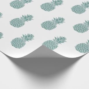Papier Cadeau Motif ananas à Parties scintillant Turquoise fille