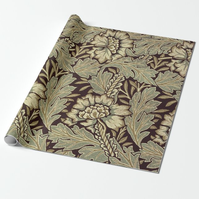 Papier Cadeau Motif Anémonique Par William Morris (Déroulé)