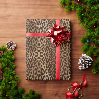 Papier Cadeau Motif animal léopard symétrique sans couture