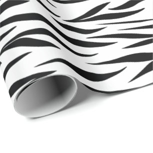 Papier Cadeau Motif animal tigre Mariage blanc sans couture