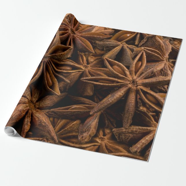 Papier Cadeau Motif Anise Stars (Déroulé)