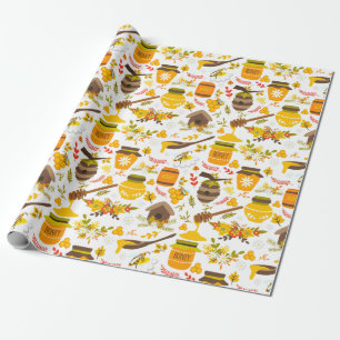 Papier Cadeau Motif apicole