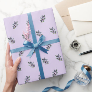 Papier Cadeau Motif aquarelle de branche d'olivier 