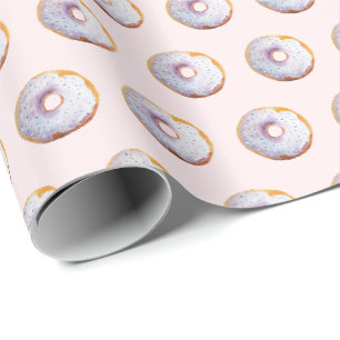 Papier Cadeau Motif aquarelle de donuts mignons