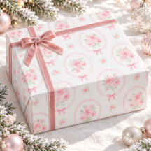 Motif aquarelle de rose rose coquette
