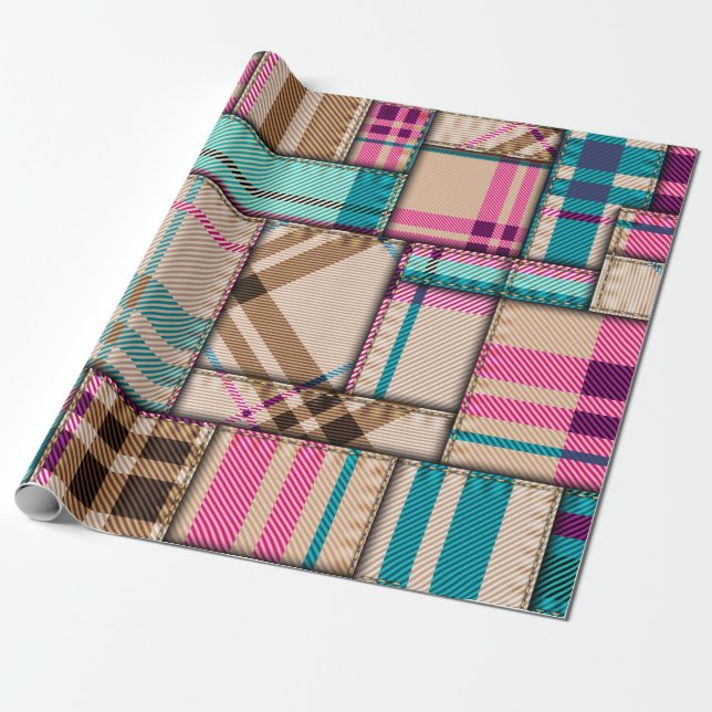 Papier Cadeau Motif arrière - plan sans couture. Motif de mise e (Déroulé)