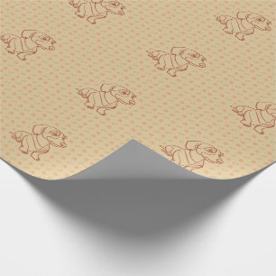 Papier Cadeau Motif artistique décoratif de teckel