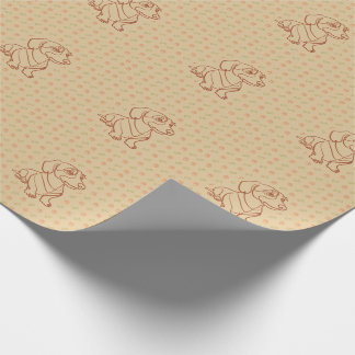 Papier Cadeau Motif artistique décoratif de teckel