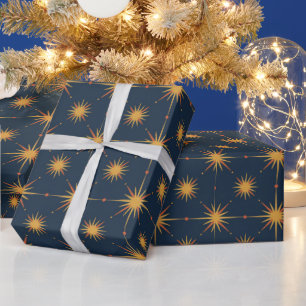 Papier Cadeau Motif atomique en forme d'étoile du milieu du sièc