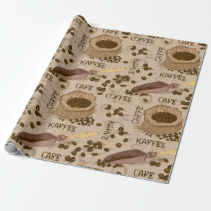 Papier Cadeau Motif au café