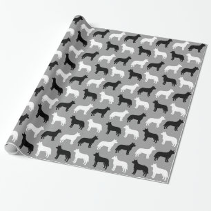Papier Cadeau Motif australien de silhouettes de chien de bétail
