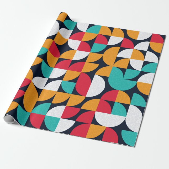Papier Cadeau Motif avec triangles de couleur aléatoire Générati (Déroulé)