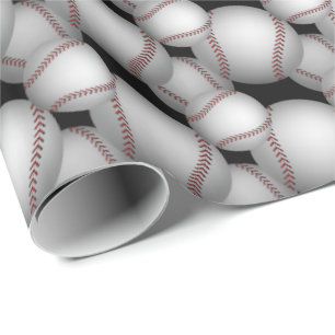 Papier Cadeau Motif Baseballs