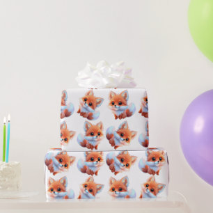 Papier Cadeau Motif bébé fox