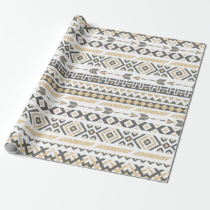 Papier Cadeau Motif beige ethnique sans charme. illustration