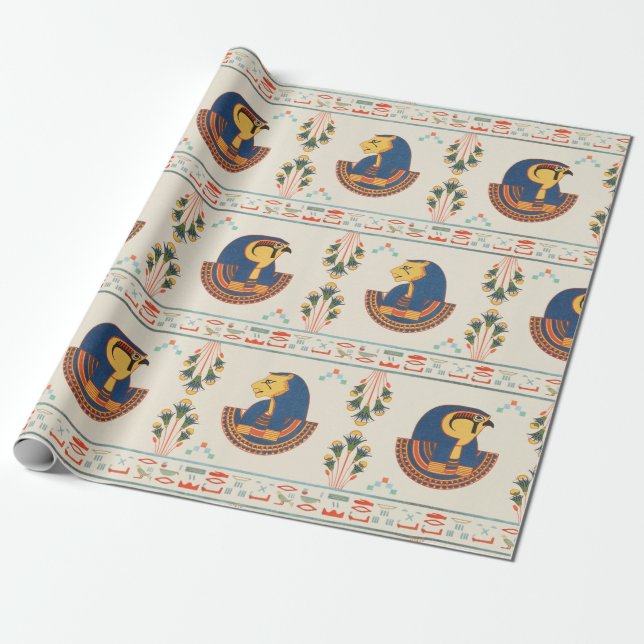 Papier Cadeau Motif beige ornementale en beige égyptien (Déroulé)