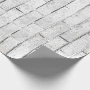 Papier Cadeau Motif blanc de mur de briques