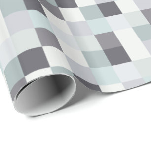 Papier Cadeau Motif blanc et gris de Pixelated