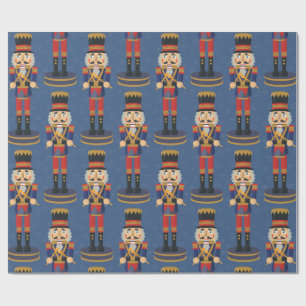 Papier Cadeau Motif bleu de batteur de soldat de jouet de