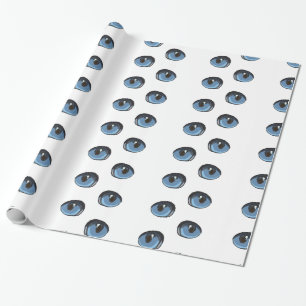 Papier Cadeau Motif bleu de plot réflectorisé