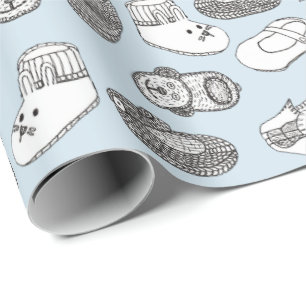Papier Cadeau Motif Bleu pour bébé