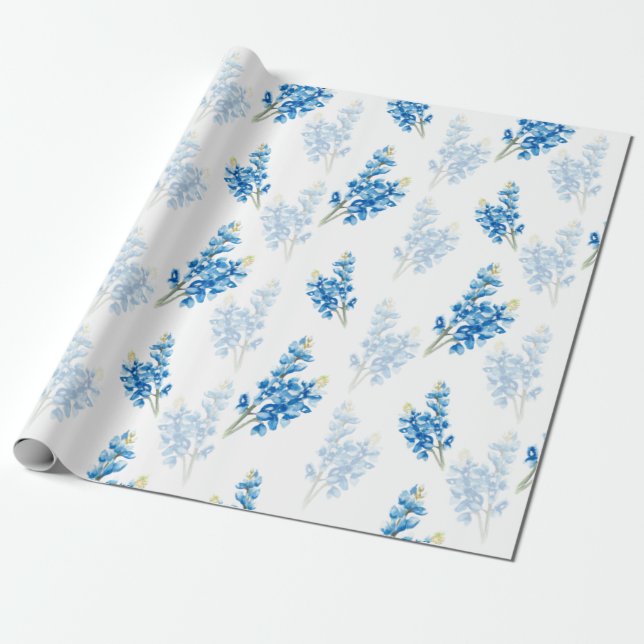Papier Cadeau Motif Bluebonnet (Déroulé)
