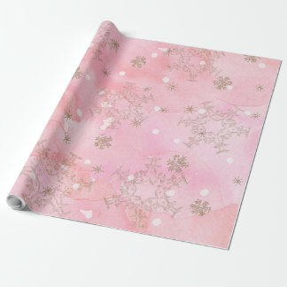 Papier Cadeau Motif Boho de Noël rose